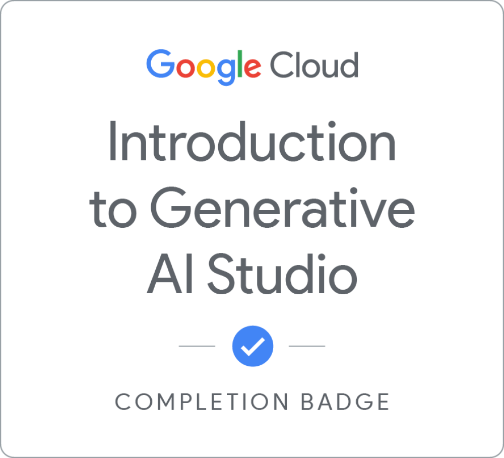Introduction to Vertex AI Studio — Google Cloud certificate
